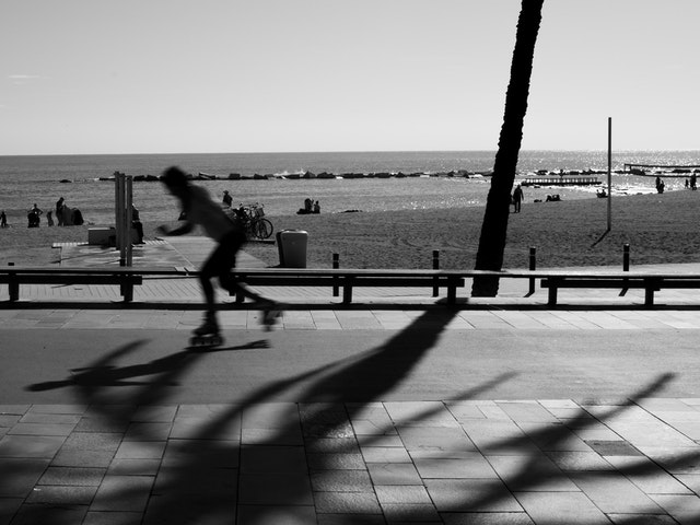 Stranden i Barcelona.